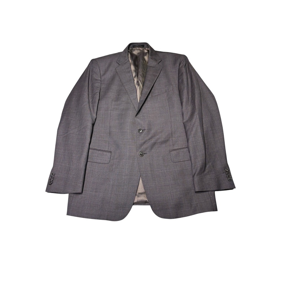 Jos. A. Bank Reserve x Ermenegildo Zegna Wool Plaid Sport Coat 41L Brown USA